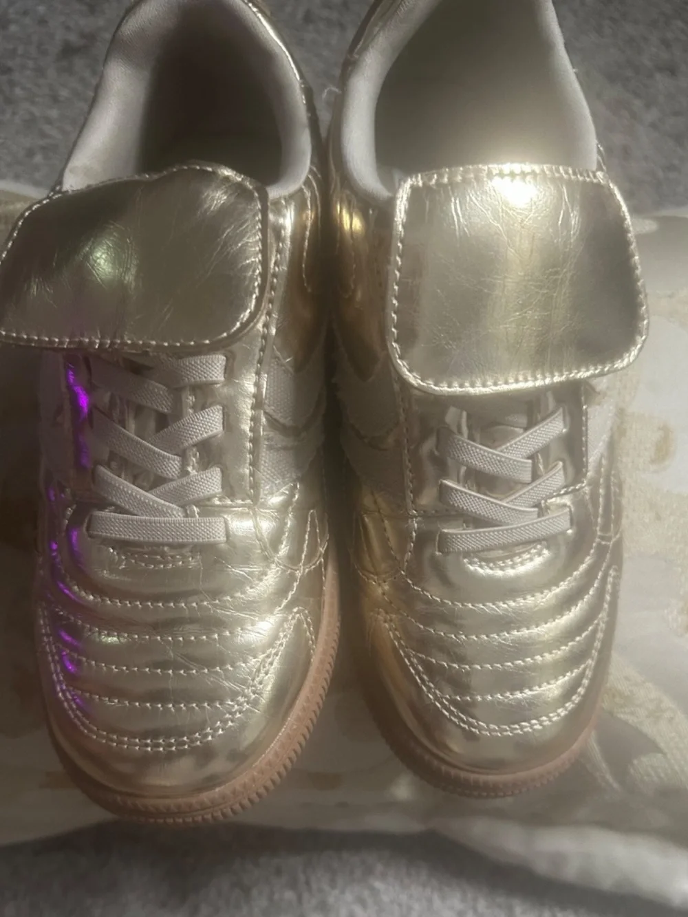 Back to School Special!! Gold Kids Sneakers.